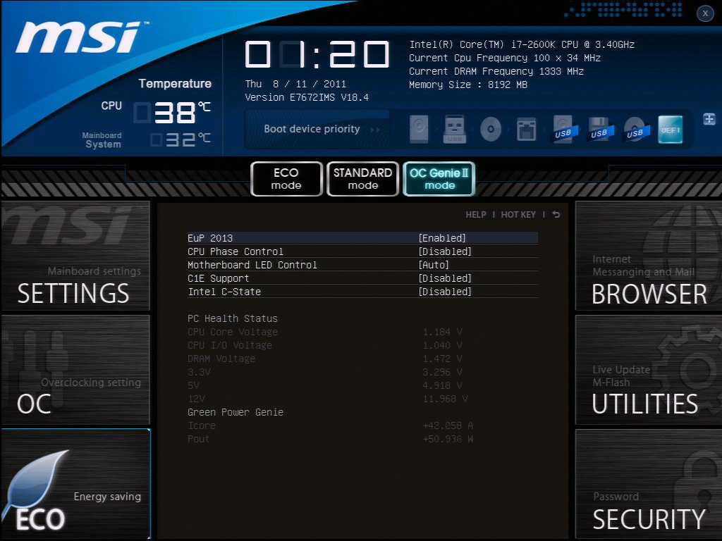 Closer Look The BIOS MSI Z68AGD80 (G3) Motherboard Review Page 3